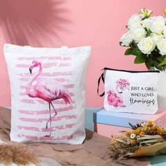 Sieral 2 Pcs Animal Lover Bag Graduation 13.4 x 15.8 x 3.9 inches, Flamingo