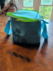 Trader Joe’s MINI INSULATED LUNCH TOTE BAG – Aqua /blue New With Tags