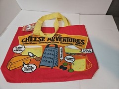 Trader Joe’s Cheese Adventures Cheese Themed 100% Cotton Reusable Tote Bag NWT