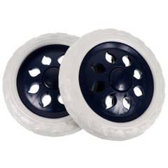2 Pcs Shopping Cart Wheels Plastic Casters Replacement for Grocery Trolley