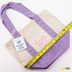 Trader Joe’s Genuine 2026 Limited Mini Canvas Pastel Tote Bag Lavender – In Hand