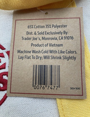Trader Joe’s Mini Canvas Tote Bag Red & Yellow Set of 2 Brand New 2025 Release