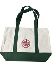 Authentic Trader Joe’s Canvas Tote Bag Reusable Shopping Grocery Bag Green NEW