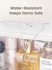Rownyeon Clear Makeup Case Toiletry Bag 1 Count (Pack of 1), White1