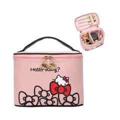 Vimanllie Large Travel Makeup Bag 8.66 x 4.72 x 6.3 inches, 3A-Pink