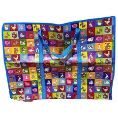 Reusable Shopping Tote Bag Large Storage Zippered Various Prints 30” X 23” X 10”