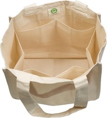 Eco-Friendly Organic Cotton Grocery Bags – 3 Washable Tote Bags with Sleeves