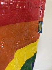 IKEA Large Rainbow Pride Reuseable Foldable Shopping Bag Long And Short Handle