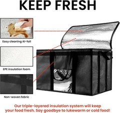 3XL Food Delivery Insulated Bag – Heavy Duty Cool Tote for Groceries & Catering
