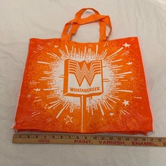 XLarge WHATABURGER Recycle Reusable Eco Friendly Shopping Beach Camping Tote Bag