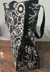 reisenthel Large Expandable ‘Shopper e3’ Tote Bag Black & White Floral, NWT