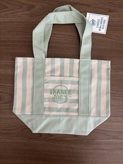 New Trader Joe’s Summer Striped Mini Canvas Tote Bags All 4 Colors