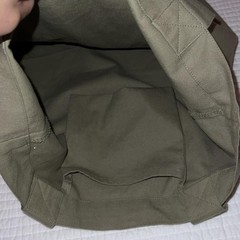 Large green Canvas Foldable Tote Bag with Purple Heart Pattern Reusable Shopping