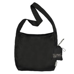 Sling rePETe + Refine | Eco-friendly Messenger-Style Reusable Tote Bag (Obsid…