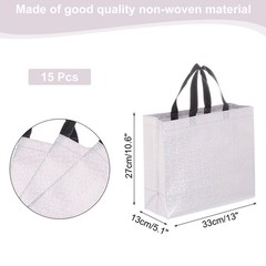 15Pcs Laser Gift Bags with Handles Bulk, Reusable Gift Bags Multicolor