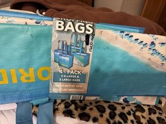 Keep Cool Florida Reusable Bags 4Pack L & x L Beach Scene & 7 Mile Bridge NEW