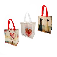 Reusable Grocery Bags – Valentine’s Day Gift Totes, Foldable & Water‑Resistan…