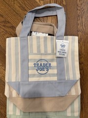 Trader Joe’s Striped Mini Canvas Tote Bag, Multicolor, Summer 2026 Tote, All 4