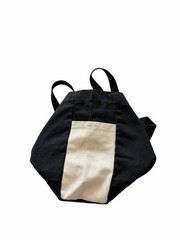 PHILIPPINES Fabric Tote Bag Black/Beige Print 22×15.5×4.5 Reusable Foldable