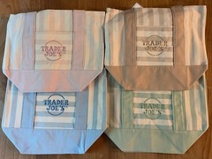 Trader Joe’s Mini Striped Canvas Tote Bag 4/4 Summer 2026 New with Tag In Hand