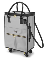 Reusable Grocery Bag on Wheels, Foldable Rolling Duffle Bag, Carry on Luggage…