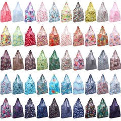 Paterr 50 Pack Reusable Grocery Bags Foldable Shopping Bags Bulk Washable Gro…