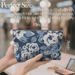 Forest Charger Floral Makeup Bag for Women – Travel Cosmetic Pouch Flower-01