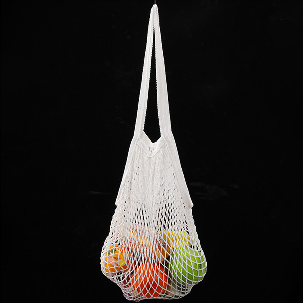 Woven Cotton Mesh Bag Fruit Vegetable Bag Reusable Shopping Bag Portable DIY