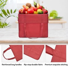 24-Pack Reusable Grocery Bags，Large Washable Foldable Shopping Bags，Heavy Dut…