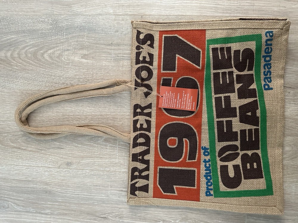 Trader Joe’s Coffee Beans Burlap Tote Bag – New with Tag