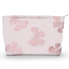 Makeup Bag Large Capacity Elegant Bow Preppy Cosmetic Aesthetic Pink