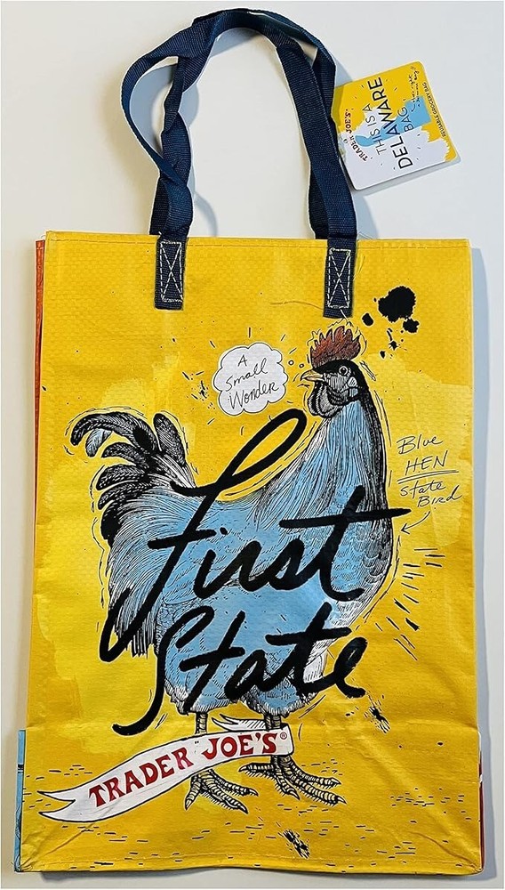 Trader Joe’s Reusable State/Region Tote Polypropylene Bag from Delaware 6 Gallon