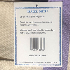 Trader Joe’s LARGE Canvas Tote NEW RELEASE LAVENDER New! VIRAL!
