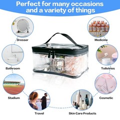 TotePrint TSA Approved Rectangle Clear Travel Toiletry Bags for