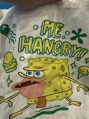 Nickelodeon SpongeBob SquarePants “Me Hangry!” Canvas Tote Bag Funny