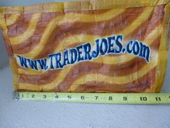 Trader Joes Reusable Grocery Bag Beach Surfboard Tropical Tote Palm Tree Plastic