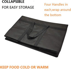 Xxl-Larger Insulated Cooler Bags with Zipper Closure,Reusable Grocery Shopping B