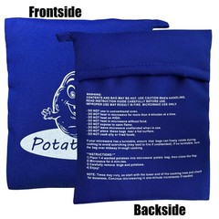 Microwave Potato Cooking Bags, Reusable Fabric Pouch Standard, Red And Blue