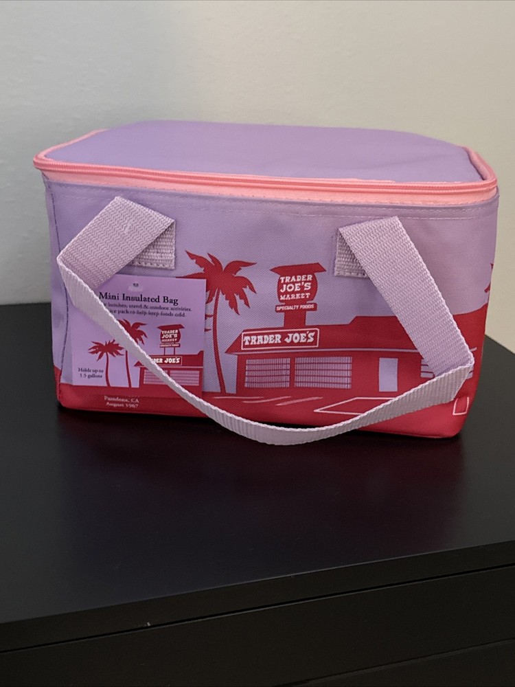 1 Trader Joe’s 2026 Mini Insulated Tote Summer Fun Ltd Ed Pink/Violet