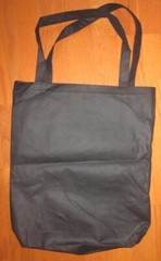 Set of 3 Christian Brand Black & White Cross Nylon Fabric Shopping Tote Bag New