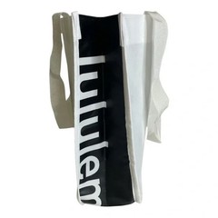 Lululemon Reusable Small White Logo Tote Snap Vacation Travel Gift Bag New