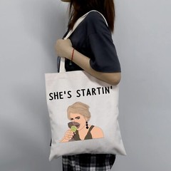 Funny Housewives Gifts She’s Startin’ Foldable Shopping Bags Housewives Party…