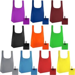 Reusable Grocery Bag 10-PACK | COLORS – Reusable Ripstop Bags – Large, Strong…