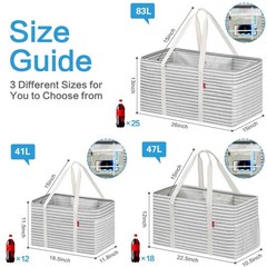 Standing Extra Large Utility Tote Bag with Metal Wire Frame and the Sides Rin…