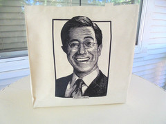 Stephen Colbert Cloth Canvas Tote Bag Barnes & Noble Late Night Discontinued