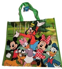Disney Mickey Mouse & Friends Reusable Green Jumbo Shopping Gift Bag with Handle