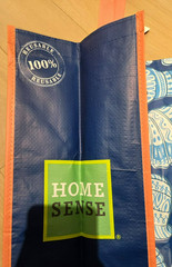 NWT Home Sense – Blue & White Seashells – Large Reusable Shopping Tote Eco Bag