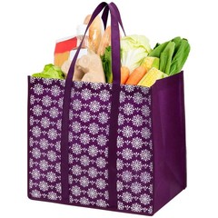 Large Heavy Duty Foldable Reusable Grocery Shopping Tote Bag Handle 12 PCS