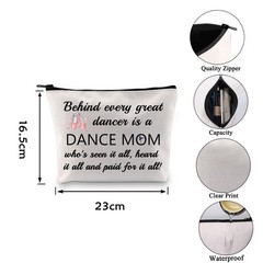 VAMSII Dance Teacher Thank You Gifts Behind 16*23 cm, Mom Cosmetic Bag