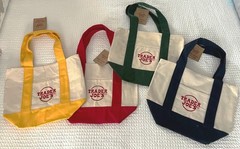 Trader Joe’s Mini Traditional Style Tote Bags Set of 4 –Blue, Green, Red, Yellow